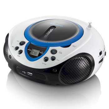 SCD-38 USBBLUE Draagbare fm-radio cd- en usb-speler blauw Product foto